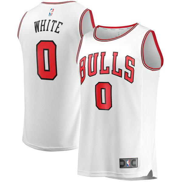 Maillot nba Chicago Bulls 2019 Homme Coby White 0 Blanc